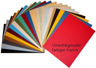 Einige Umschlagmuster - Karton für Hardcover Heissleim Ringbindung